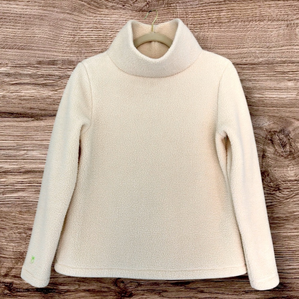 Dudley Stephens Greenpoint Turtleneck Cream Sherpa Fleece XS NWT